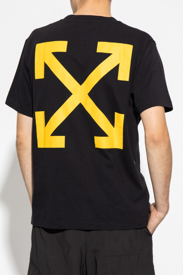 Off white black clearance and yellow t shirt